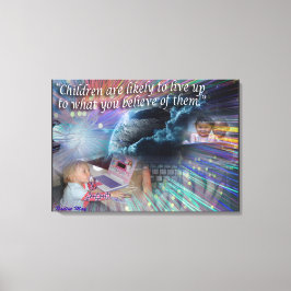 Zitate über unsere Kinder Leinwanddruck