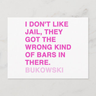 Zitate von Charles Bukowski Postkarte