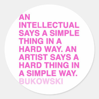 Zitate von Charles Bukowski Runder Aufkleber