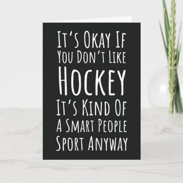 Zitate von Funny Hockey Cards Sportkarten Spaß Karte (Vorderseite)