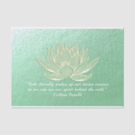 Zitate von Green Gold Lotus Yoga Meditation Instru Seidenpapier