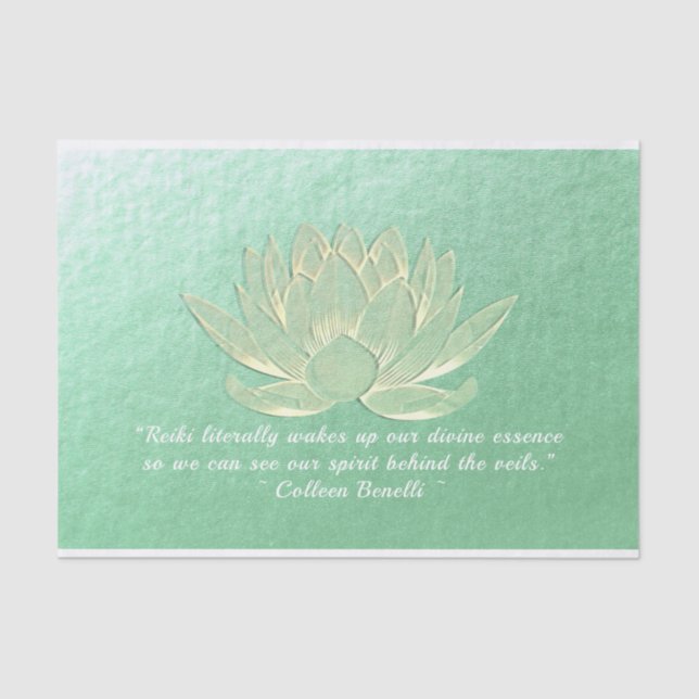 Zitate von Green Gold Lotus Yoga Meditation Instru Seidenpapier (Vorderseite)