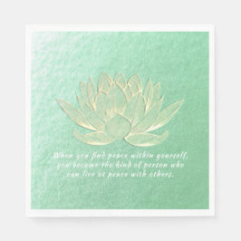 Zitate von Green Gold Lotus Yoga Meditation Instru Serviette