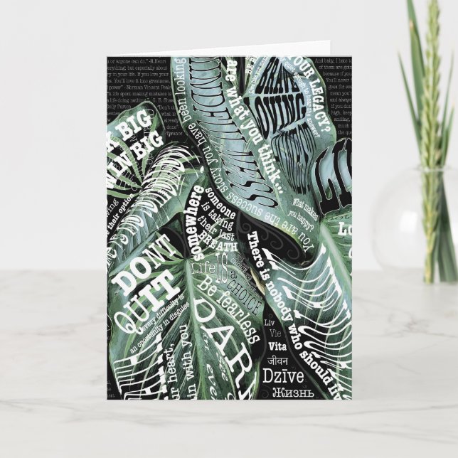 Zitate von inspirierenden Motivierend LIFE Karte (Vorderseite)