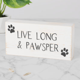 Zitate von Lebendtieren und Pawsper Holzkisten Schild