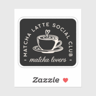 Zitate von Matcha latte love Aufkleber