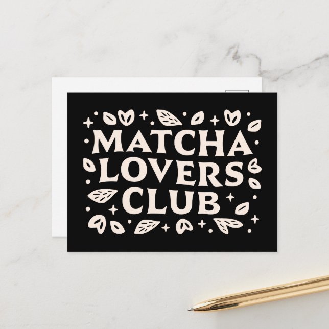 Zitate von Matcha Lover Postkarte (Vorderseite/Rückseite Beispiel)