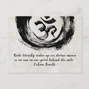 Zitate von Reiki Master und Yoga Mediator Postkarte