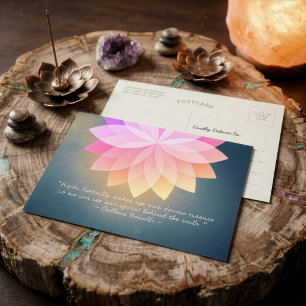 Zitate von Reiki Master und Yoga Mediator Postkarte