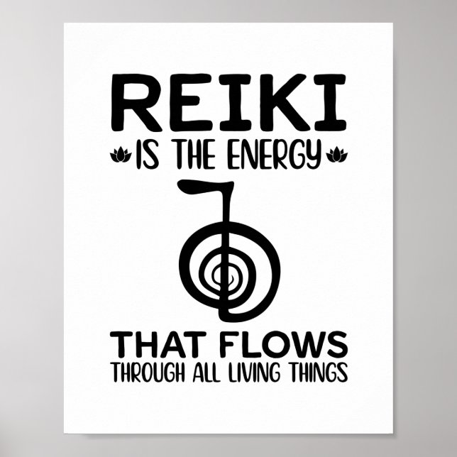 Zitate von Reiki Therapeuten | Reiki Master Healin Poster (Vorne)