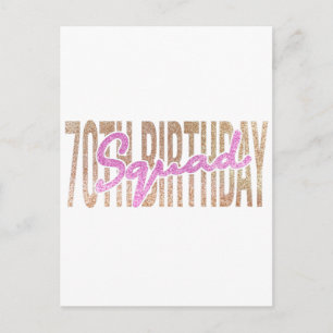 Zitate zum 70. Geburtstag Squad Postkarte