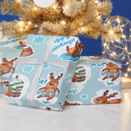 Zitate zum Happy Holiday Deer's & Holiday Geschenkpapier