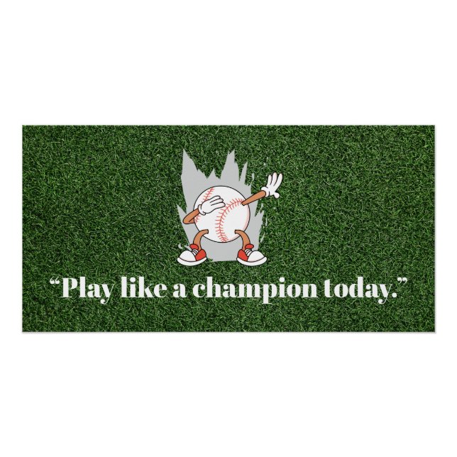 Zitate zur Baseball-Motivation Poster (Vorderseite)
