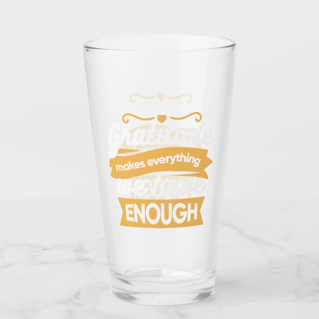 Zitate zur InspirationsDankbarkeit Glas (Vorderseite)