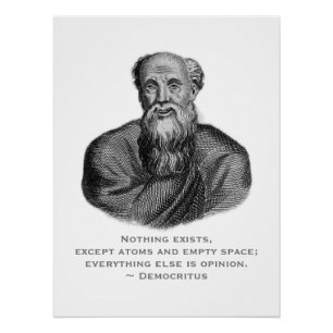 Zitatporträt griechischer Philosoph Demokrit Poster