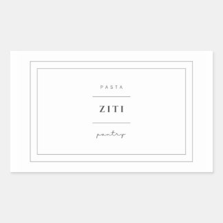 Ziti Pasta Food Label Stickers