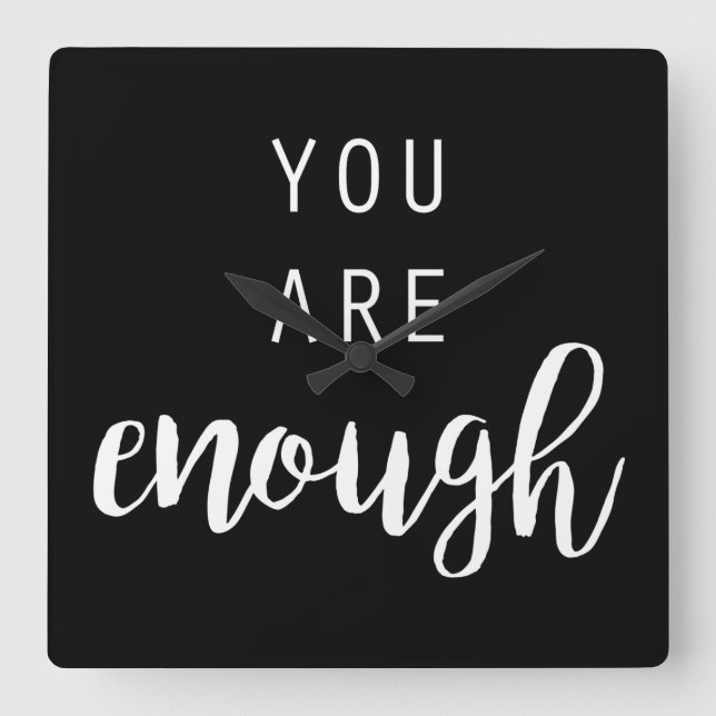 Zitierfähiges III Quadratische Wanduhr (Vorderseite)