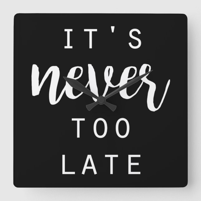 Zitierfähiges IV Quadratische Wanduhr (Vorderseite)