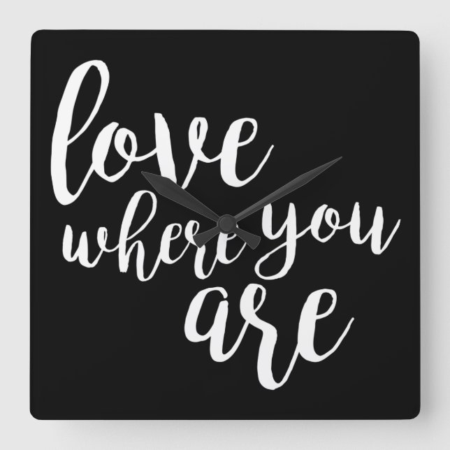 Zitierfähiges V Quadratische Wanduhr (Vorderseite)