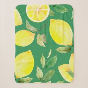 Zitrone, Aquarellmuster, Hintergrund, Obst, Tapete Sherpadecke