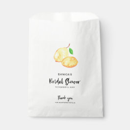 Zitrone Brautparty danke Ihnen Aquarellschrift Geschenktütchen