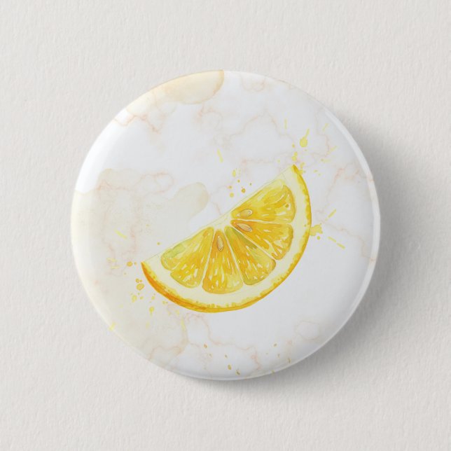 Zitrone Button (Vorderseite)