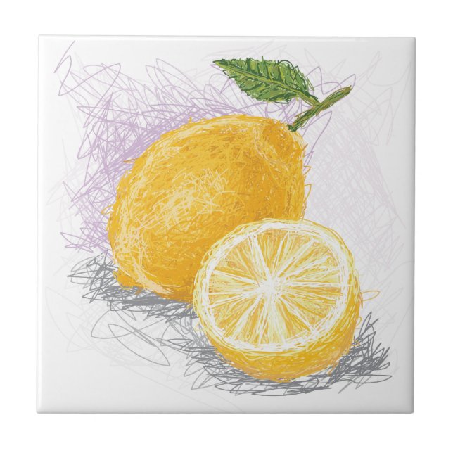 Zitrone Fliese (Vorderseite)
