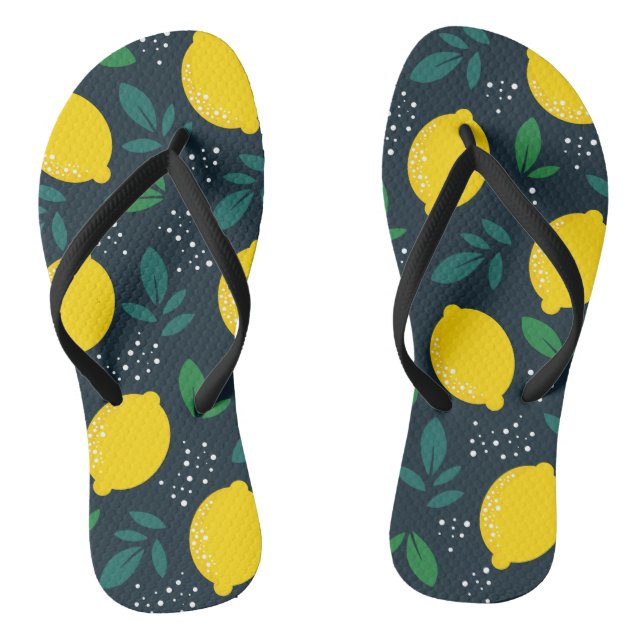 Zitrone Flip Flops (Fußbett)