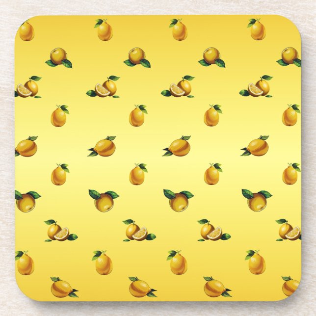 Zitrone Getränkeuntersetzer (Vorderseite)
