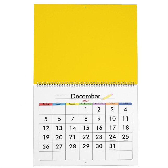 Zitrone Kalender (Dez 2027)