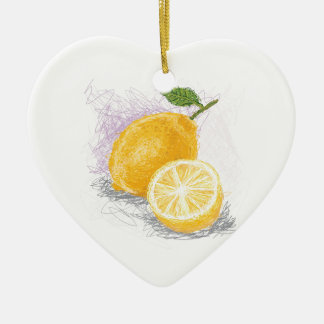 Zitrone Keramikornament