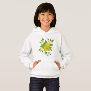Zitrone mit Blume Hoodie