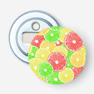 Zitrone, Orange, Grapefruit und Limone Scheiben Flaschenöffner