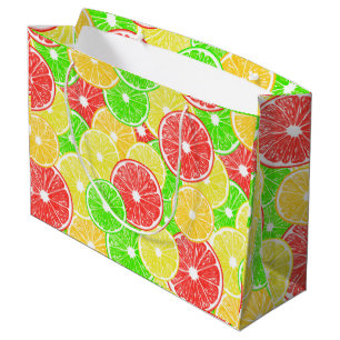 Zitrone, Orange, Grapefruit und Limone Scheiben Große Geschenktüte