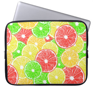 Zitrone, Orange, Grapefruit und Limone Scheiben Laptopschutzhülle