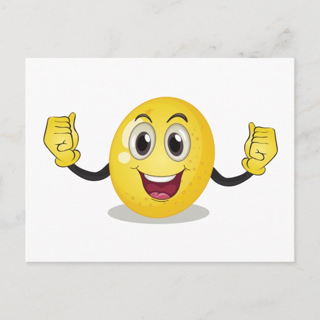 Zitrone Postkarte (Vorderseite)