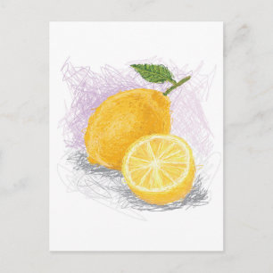 Zitrone Postkarte