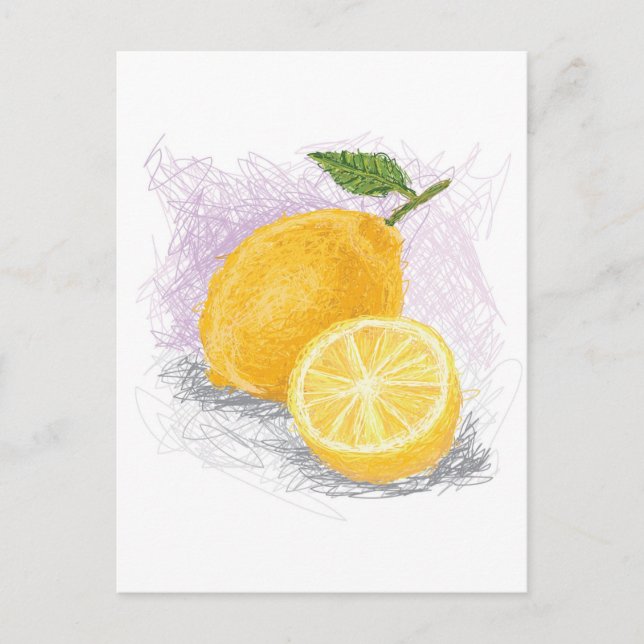 Zitrone Postkarte (Vorderseite)