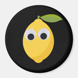 Zitrone, süße Frucht mit wackelnden Augen Magnet