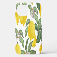 Zitrone: tropisches Obst vintage nahtlos