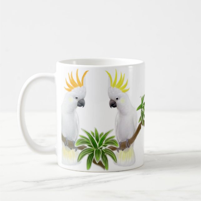 Zitrone u. Schwefelcockatoos-Tasse Tasse (Links)