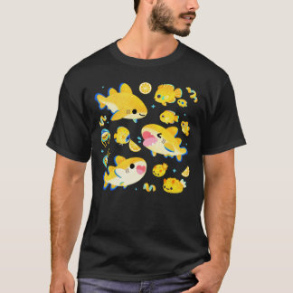 Zitrone und Freunde blau T-Shirt