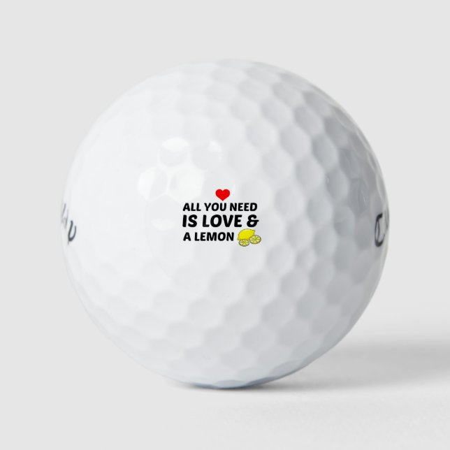 ZITRONE UND LIEBE GOLFBALL (Vorderseite)