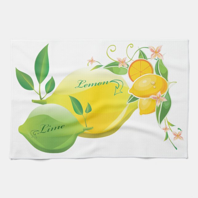 Zitrone und Limones Geschirrtuch (Horizontal)