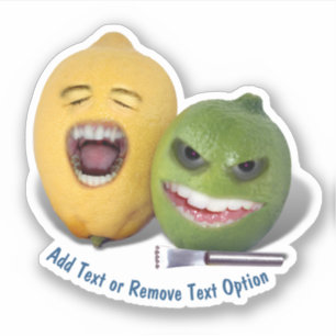 Zitrone, Zester und Limette Aufkleber