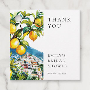 Zitronen-Amalfi-Küste-Bridal-Shower Geschenkanhänger