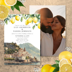 Zitronen an der Amalfiküste Italien Foto Hochzeit Einladung