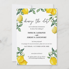 Zitronen Ändern Sie das Datum der Hochzeit Save The Date