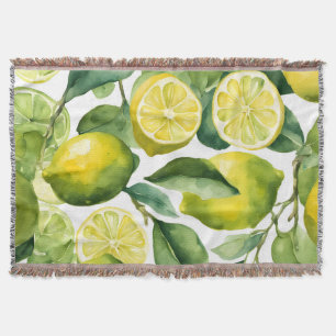 Zitronen Aquarellmuster Design Decke
