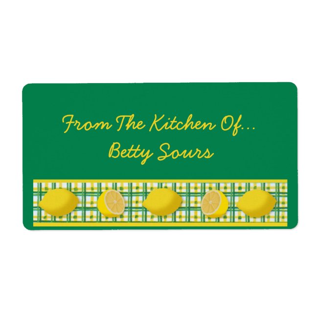 Zitronen aus der Küche des Etiketts (Vorne)